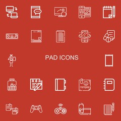 Editable 22 pad icons for web and mobile