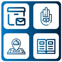 Set of outline icons