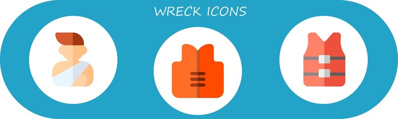 wreck icon set