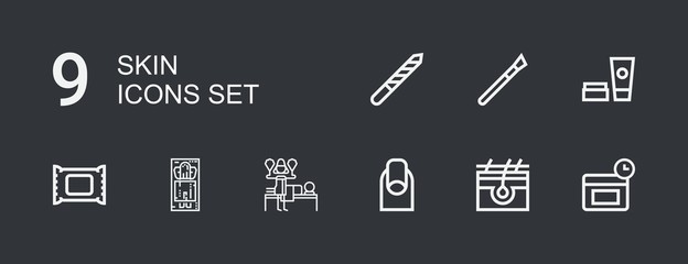 Editable 9 skin icons for web and mobile