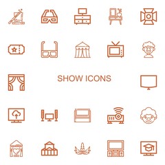 Editable 22 show icons for web and mobile