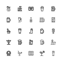 Editable 25 brewery icons for web and mobile