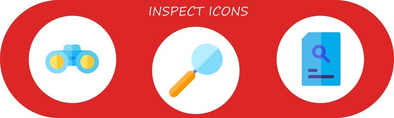 inspect icon set