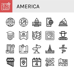 Set of america icons