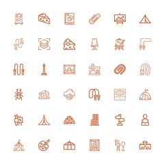 Editable 36 painting icons for web and mobile