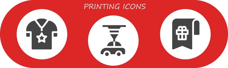 printing icon set