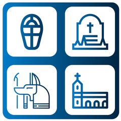 tomb icon set