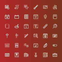 Editable 36 spiral icons for web and mobile