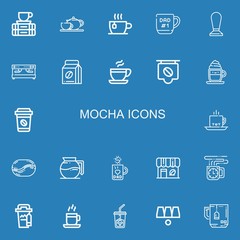Editable 22 mocha icons for web and mobile