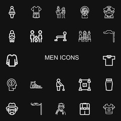 Editable 22 men icons for web and mobile