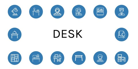 Set of desk icons