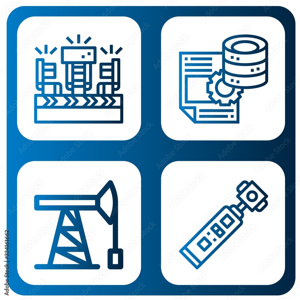 Poster dashboard simple icons set