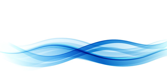 Abstract blue wave vector background Blue wave flow
