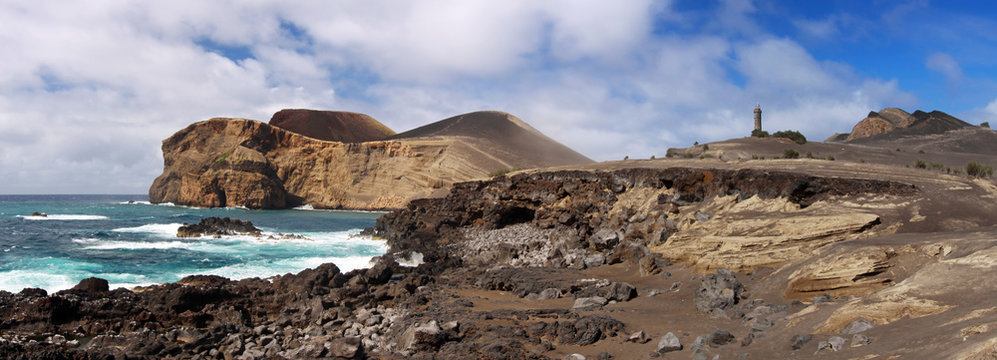 Coastline near the old Lighthouse of Ponta dos Capelinhos (Faial Island, Azores)