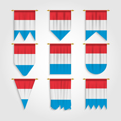 Luxembourg Flag in Different shapes, Flag of Luxembourg in Various Shapes