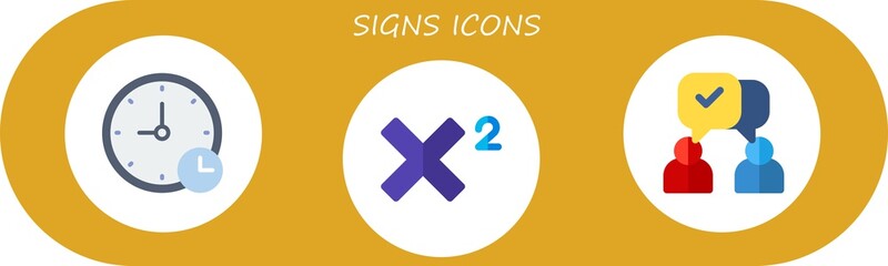 Obraz premium signs icon set