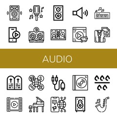 Set of audio icons