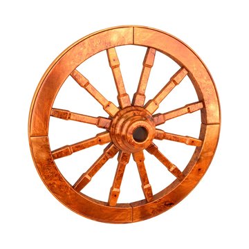 Wagon Wheel 3D Rendering Illustration