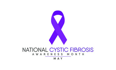 Vector illustration on the theme of National Cystic Fibrosis awareness month observed during the full month of May encourages education in the battle against a lung disease.