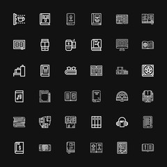 Editable 36 reader icons for web and mobile
