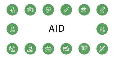 Set of aid icons