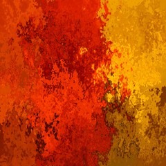 abstract stained pattern texture square background vibrant color - modern painting art - watercolor splotch effect - red orange yellow
