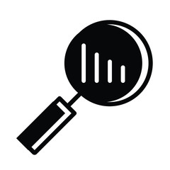 Search icon, analytics icon, editable search and analytics vector icon design 