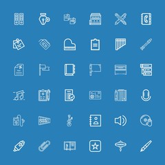 Editable 36 note icons for web and mobile