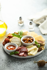 Cheese and charcuterie platter 