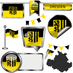 Flag of Dresden, Germany