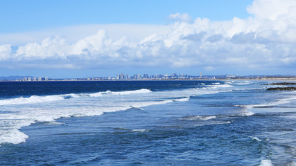 Scene of San Diego seen from Imperial Beach, California