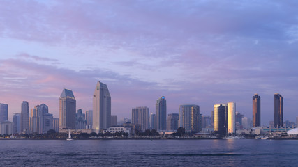 Fototapeta premium San Diego w Kalifornii w ciemności