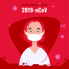 COVID-19 corona virus prevention.Concept of wearing mask to prevent corona virus. .people wearing surgical protective medical mask. 