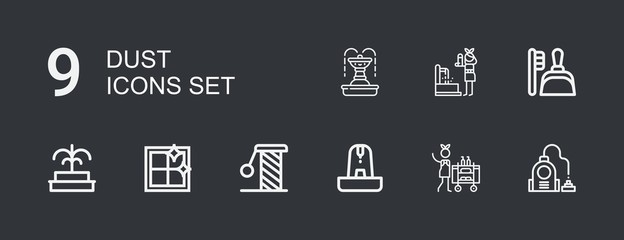 Editable 9 dust icons for web and mobile