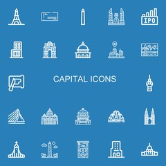 Editable 22 capital icons for web and mobile