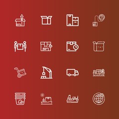 Editable 16 export icons for web and mobile