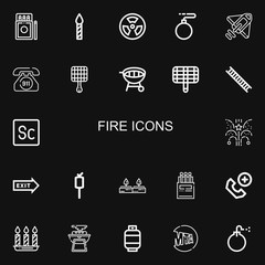 Editable 22 fire icons for web and mobile