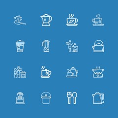 Editable 16 teapot icons for web and mobile