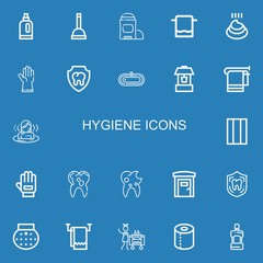 Editable 22 hygiene icons for web and mobile