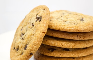 stack of chocolate chip cookies