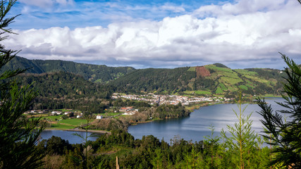 Fototapeta na wymiar Lake of Sete Cidades, Azores, Portugal