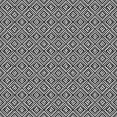 Watercolor geometric rhombus squares seamless pattern. Black stripes on white background