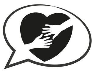 Aide mains tendues  phylactère bulle 11