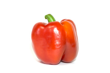 red bell pepper paprika on a white background