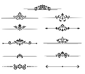 Vintage set. Floral elements for design monograms, invitations, frames, menus and labels. Graphic design of the website, cafes, boutiques, hotels, wedding invitations.