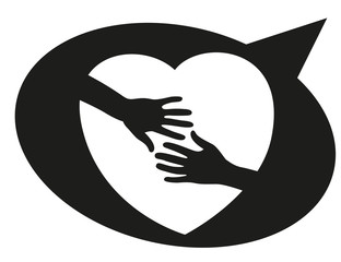 Aide mains tendues  phylactère bulle 16