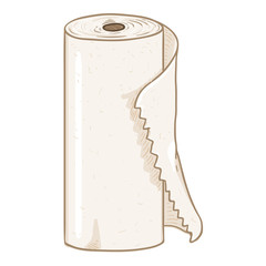Paper Towel Roll. Vector Illustration.