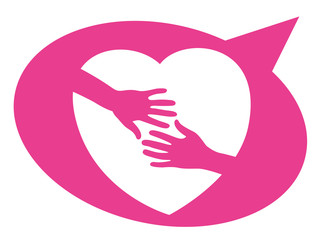 Aide mains tendues  phylactère bulle 20