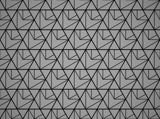 The geometric pattern with lines. Seamless vector background. Black and grey texture. Graphic modern pattern. Simple lattice graphic design