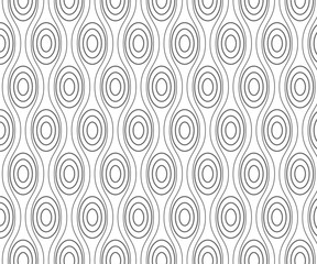 Repeating oval and wavy line vector pattern